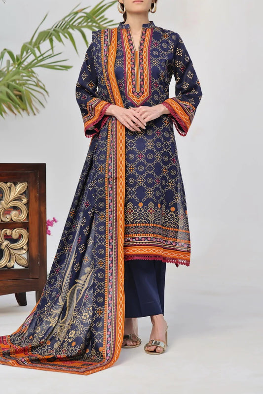 Daman By VS Textiles Printed Lawn Suits Unstitched 3 Piece VS24-D1 2901-B - Summer Collection