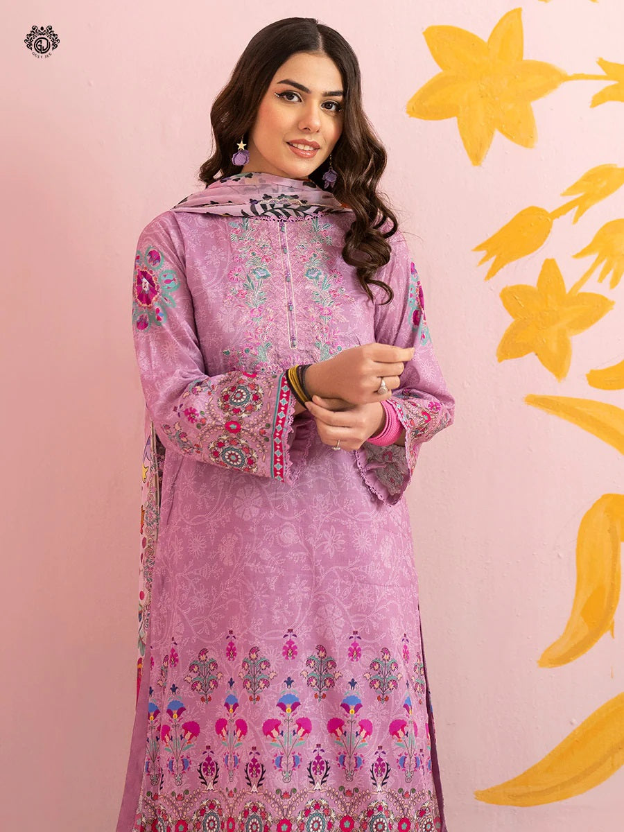 Rang Pasand by Gulljee Embroidered Lawn Unstitched 3 Piece Dress - GRP2406A1