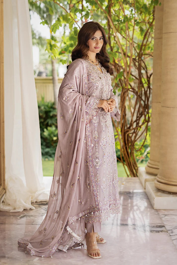 Ishq Aatish by Emaan Adeel Embroidered Chiffon Suits Unstitched 3 Piece EA23IA-01 Gulbano - Luxury Collection