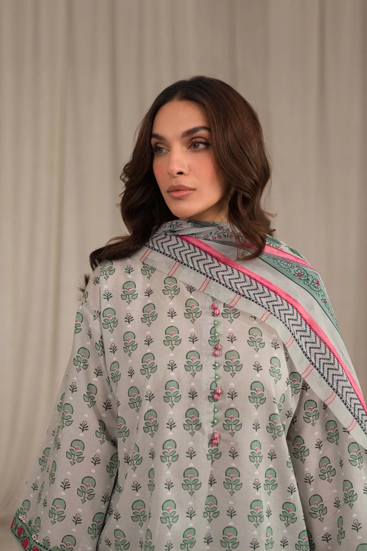 Sahar Printed Lawn Suits Unstitched 3 Piece SHR-S24-PL-V1-01 - Summer Collection