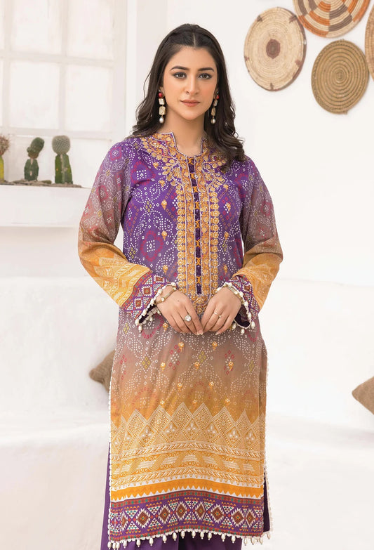 Adan Libas Chunri Embroidered Lawn 2 Piece Unstitched - ALC-10