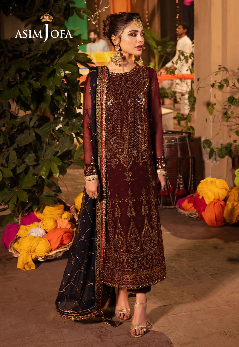 Chamak Damak by Asim Jofa Embroidered Suits Unstitched 3 Piece AJCD-20 - Festive Collection