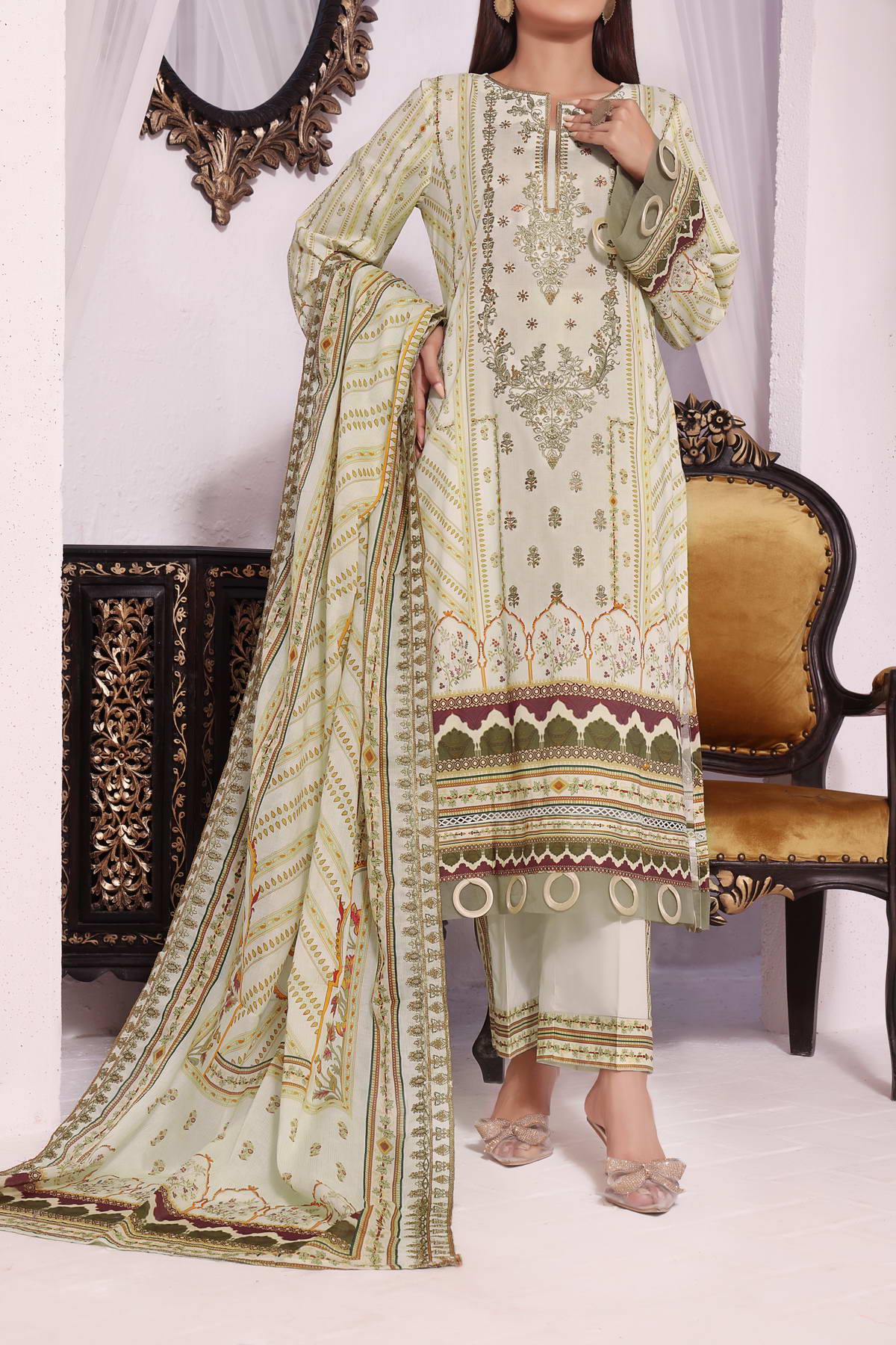 Misri by VS Textile Embroidered Lawn 3pc Unstitched Dress - D215