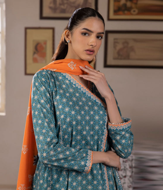 Zellbury Printed Lawn Unstitched 2 piece dress - WUS24X21601 Summer Collection