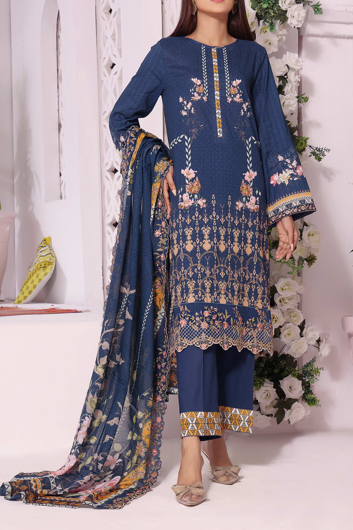 Misri by VS Textile Embroidered Lawn 3pc Unstitched Dress - D217