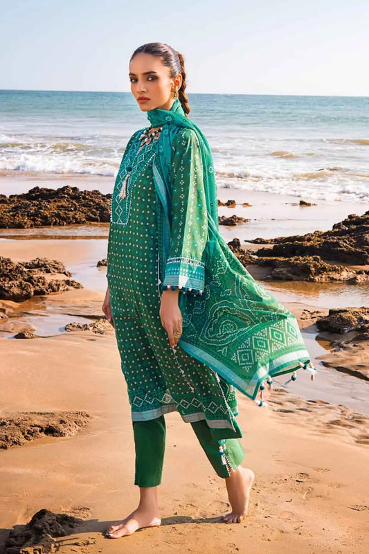 Gul Ahmed Digital Printed Chunri Lawn Unstitched 3 Piece Suit CL-22051A