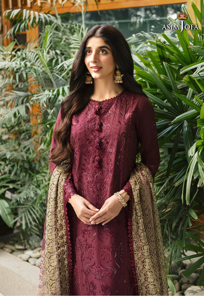 Rania by Asim Jofa Embroidered Cambric Lawn Suits Unstitched 3 Piece AJRP-23