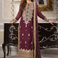 Asim Jofa Zari Sitara Embroidered Chiffon Georgette Unstitched 3 Piece Dress - AJZS 23