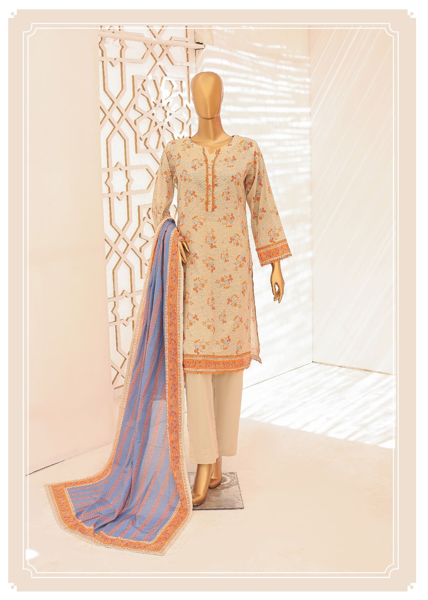 Riwayat Digital Printed Lawn 3piece Unstitched Dress - 24757