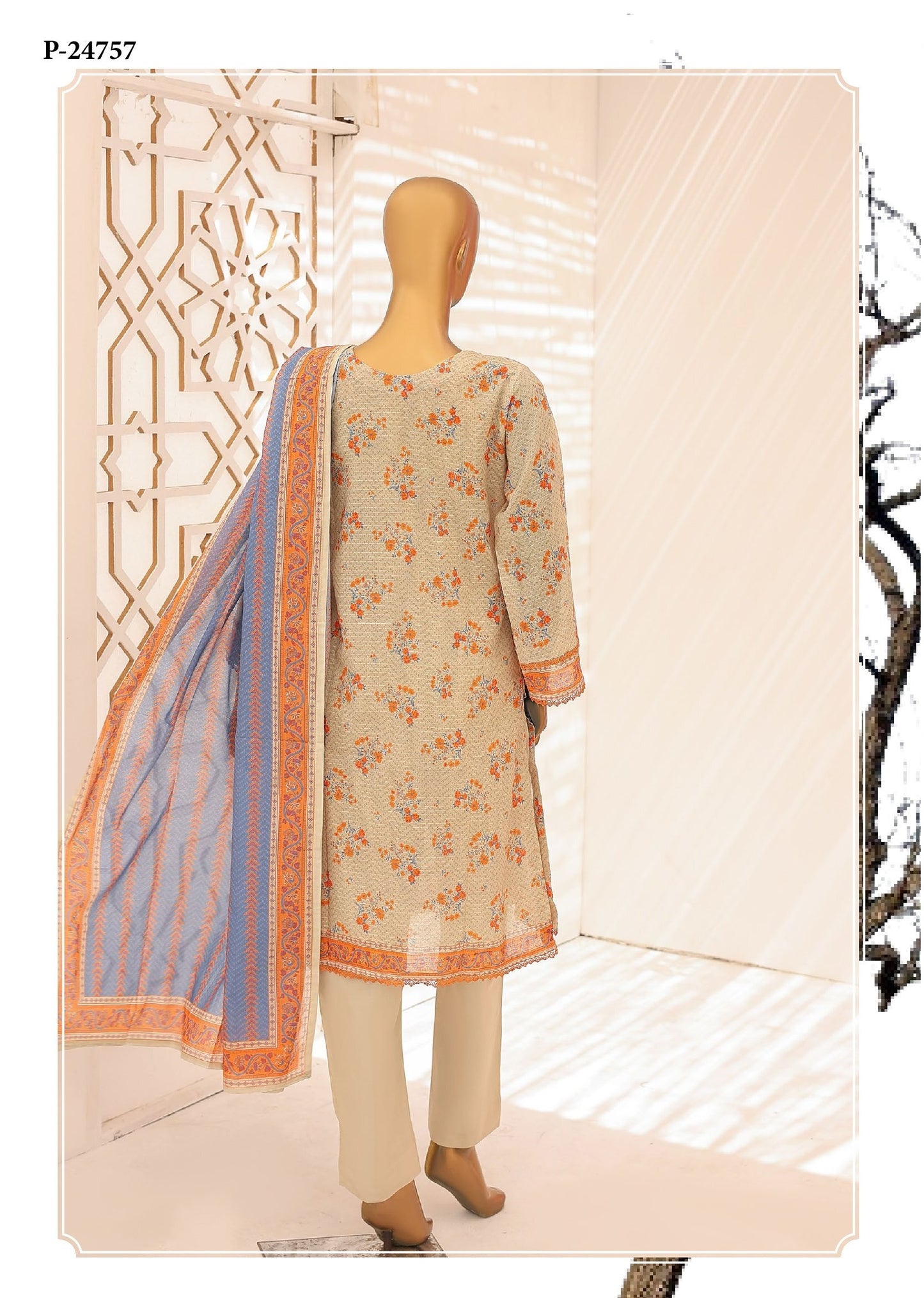 Riwayat Digital Printed Lawn 3piece Unstitched Dress - 24757