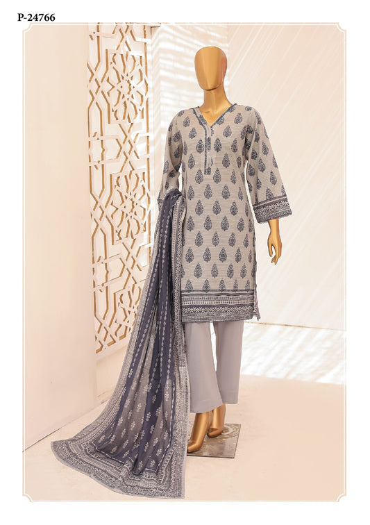 Riwayat Digital Printed Lawn 3piece Unstitched Dress - 24766