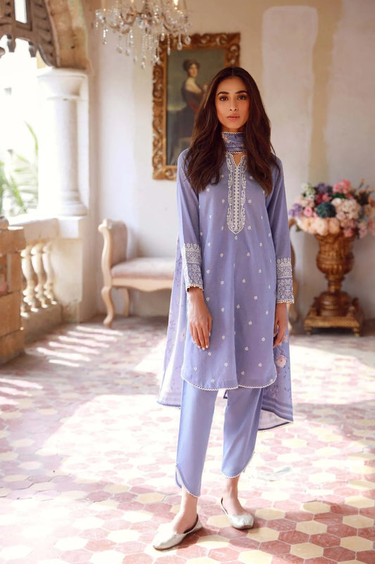 Sahar Embroidered Lawn Suits Unstitched 3 Piece SHR23EE SSL-V3-24 - Eid Collection