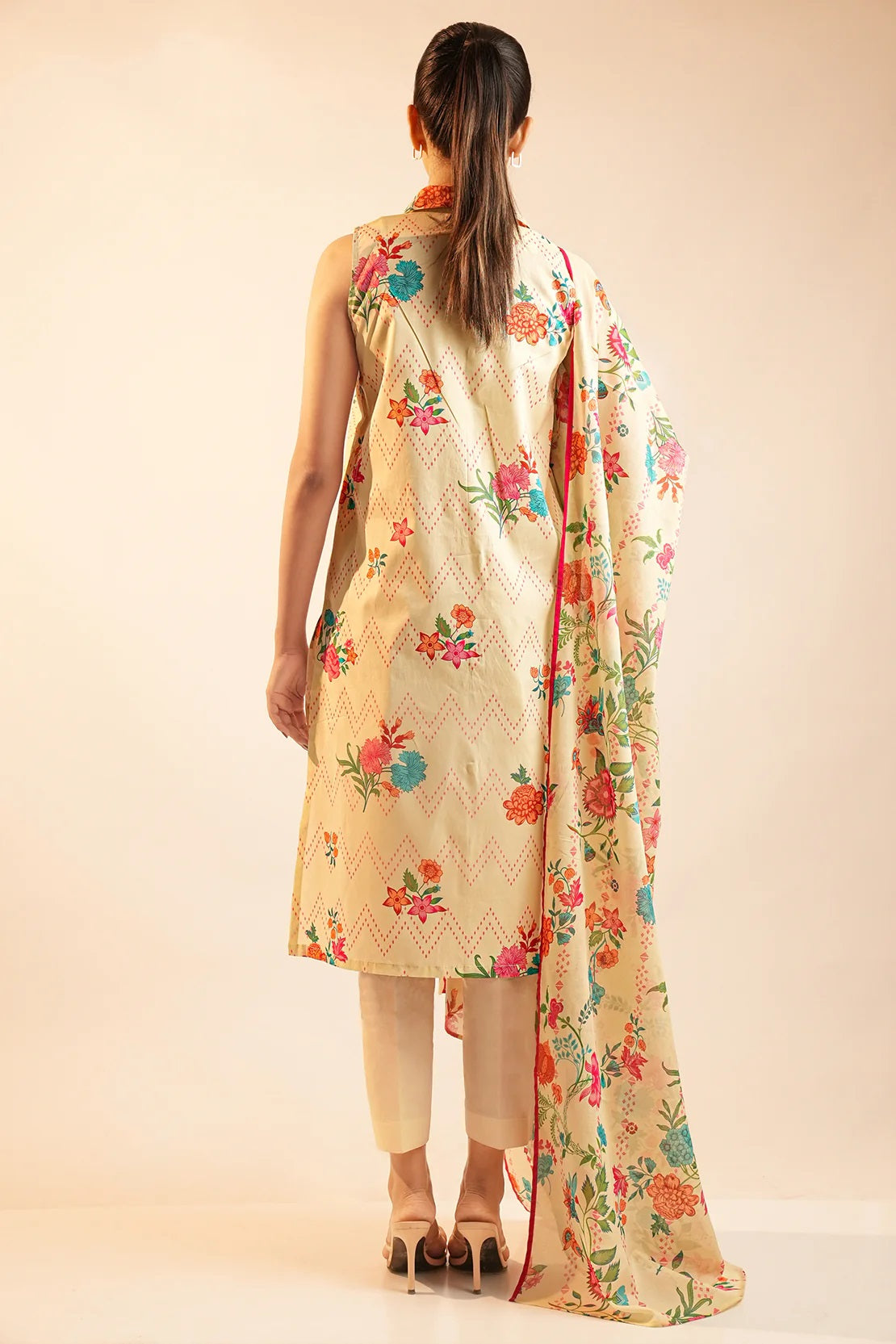 Saya Digital Printed Lawn 2 piece Unstitched Dress - U06-25065-6A