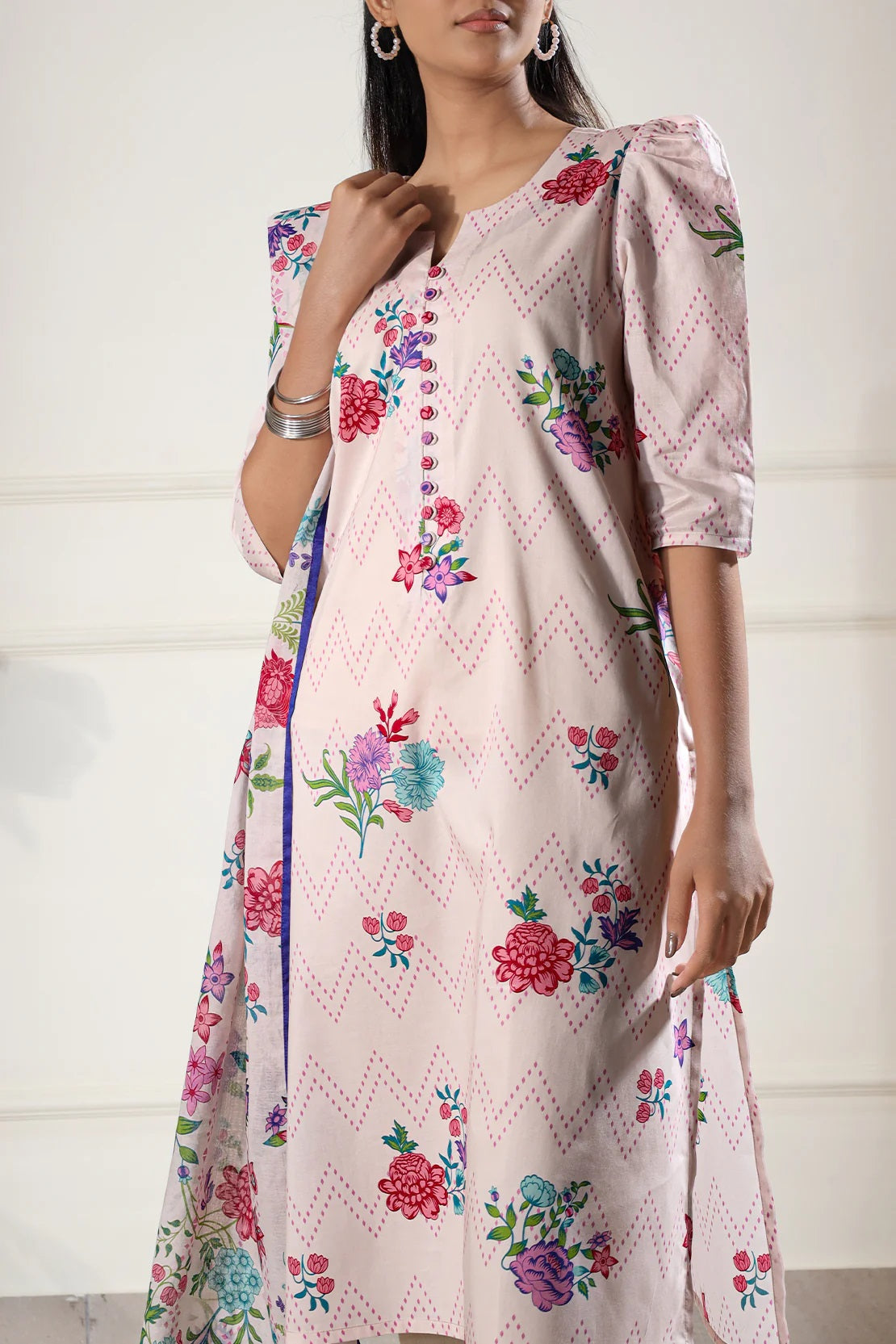 Saya Digital Printed Lawn 2 piece Unstitched Dress - U06-25065-6B