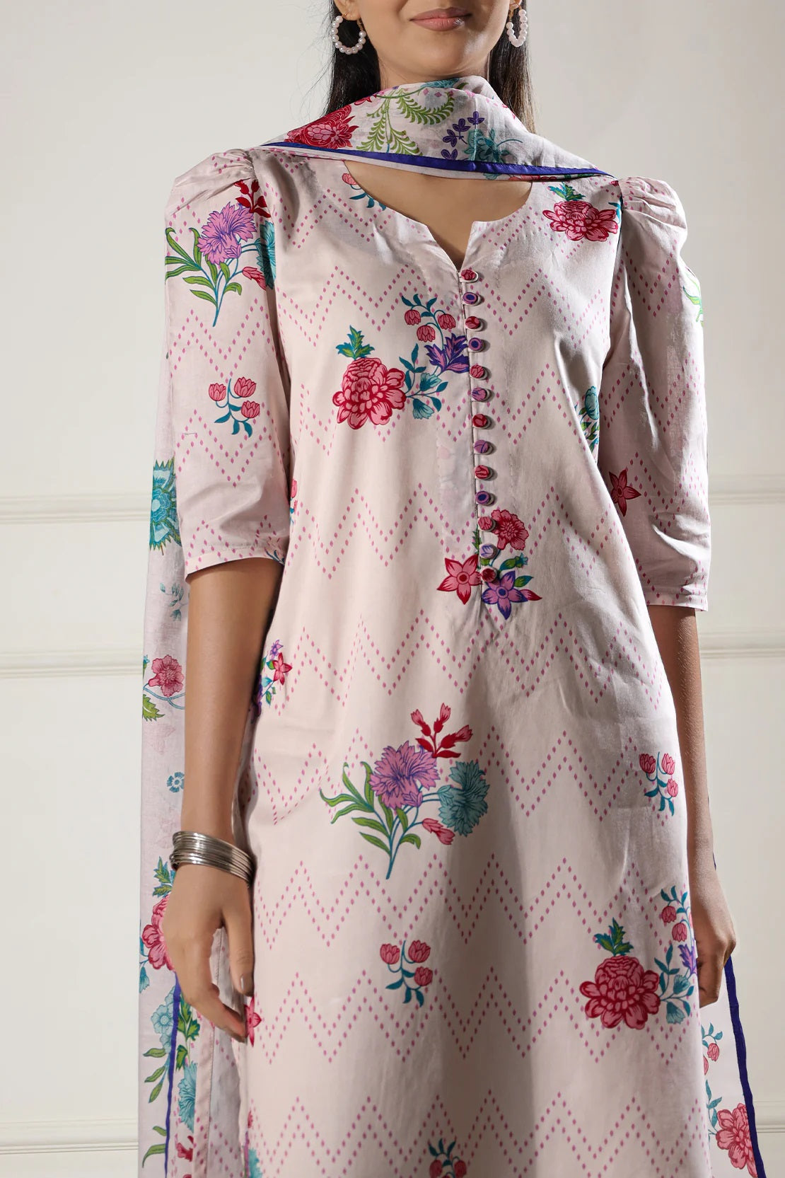 Saya Digital Printed Lawn 2 piece Unstitched Dress - U06-25065-6B