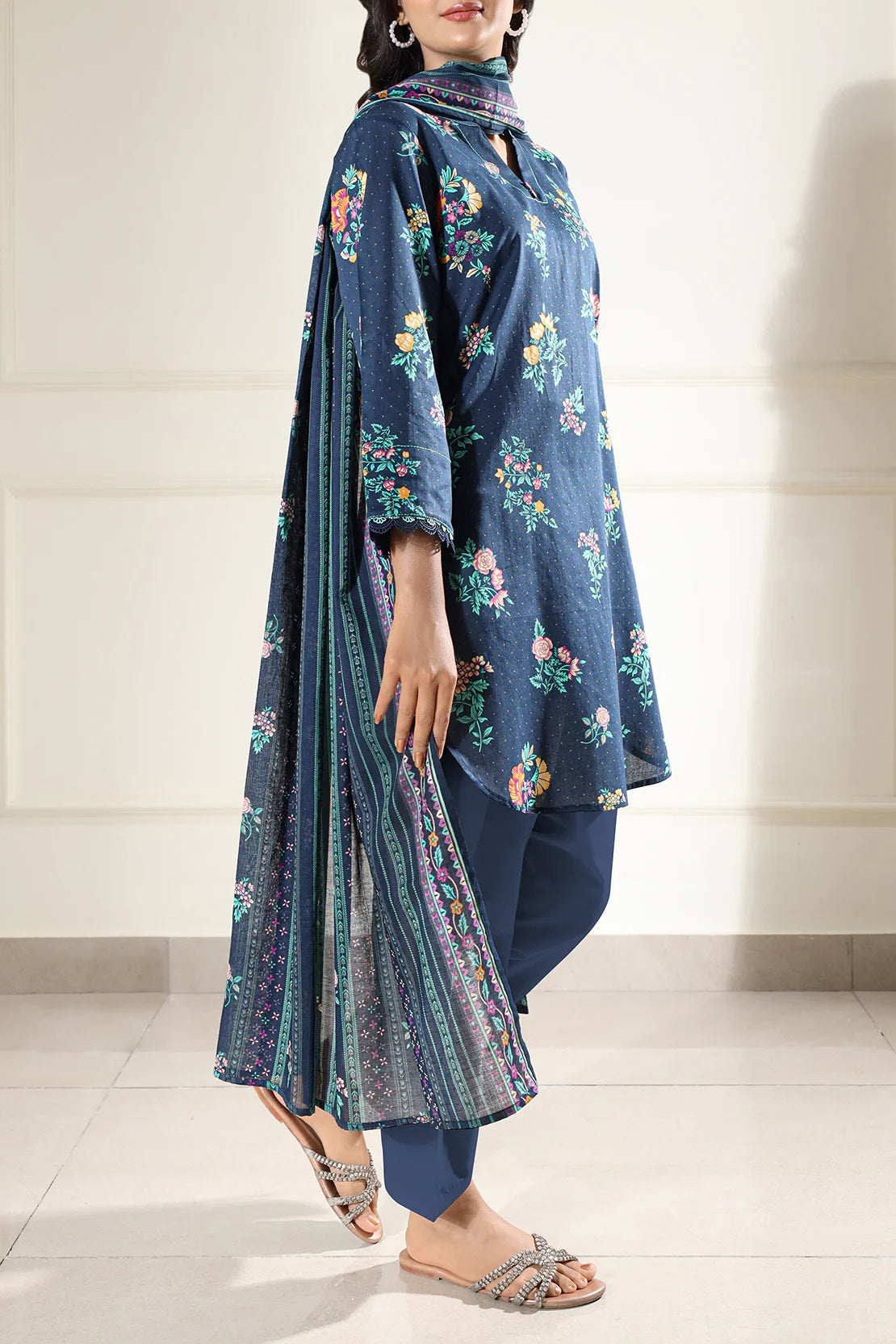 Saya Digital Printed Lawn 2 piece Unstitched Dress - U06-25065-10B