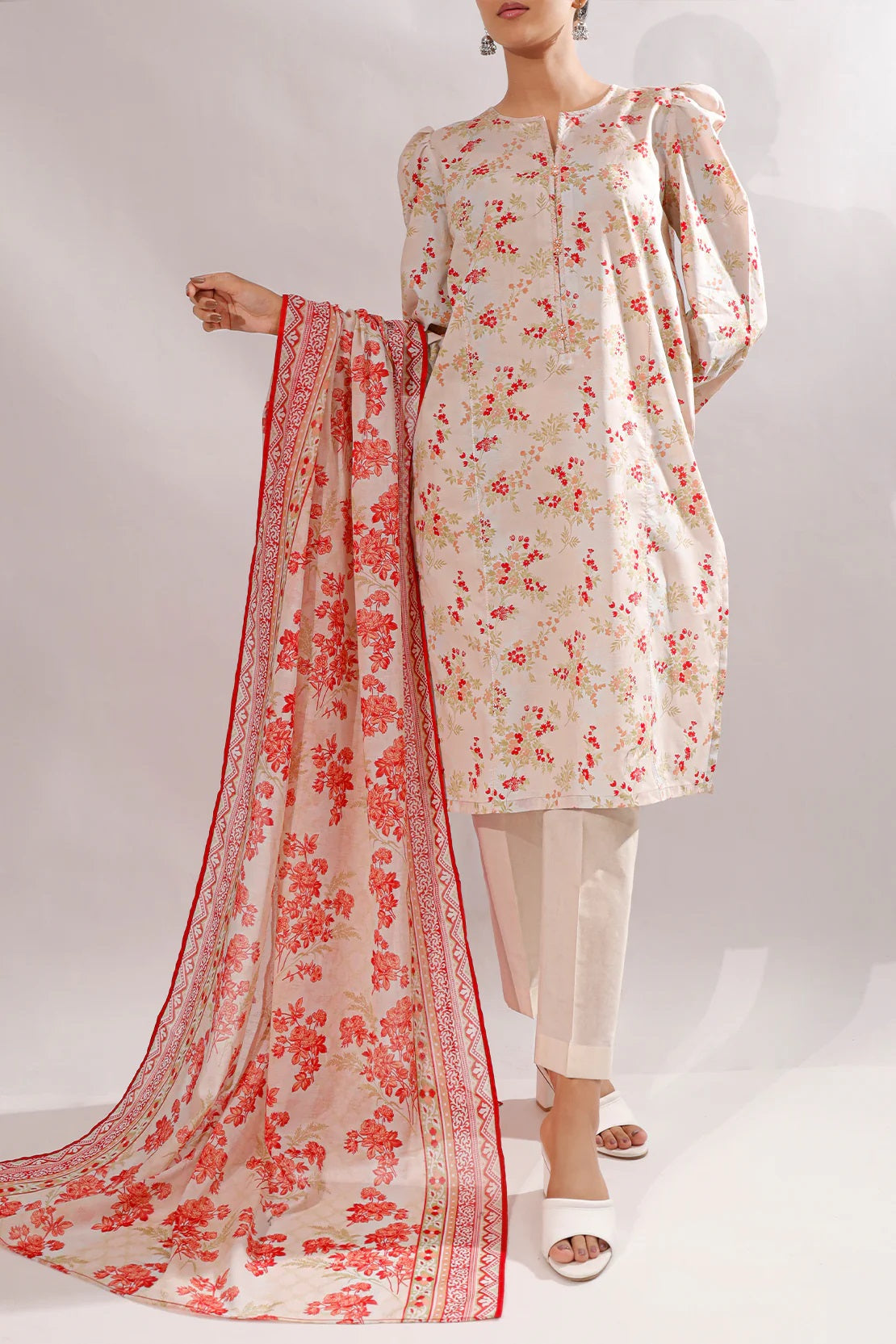 Saya Digital Printed Lawn 2 piece Unstitched Dress - U06-25380-3B