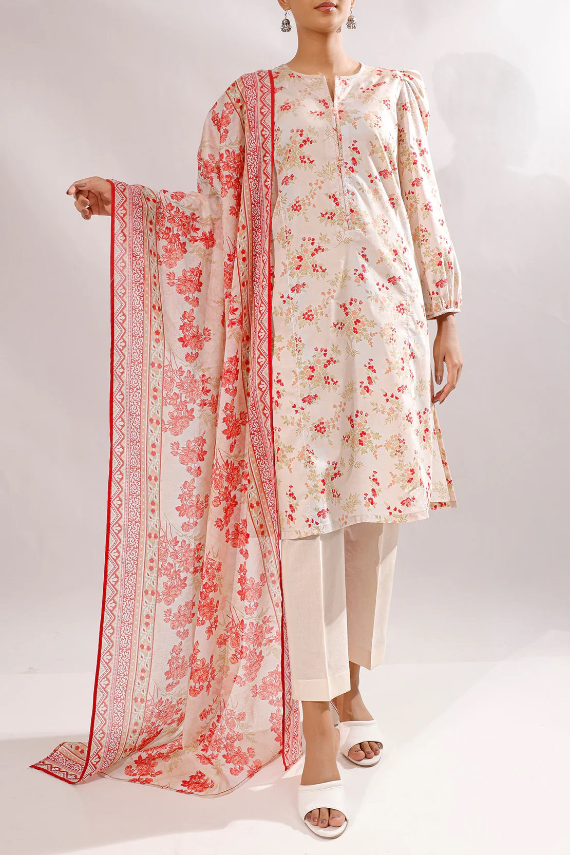 Saya Digital Printed Lawn 2 piece Unstitched Dress - U06-25380-3B