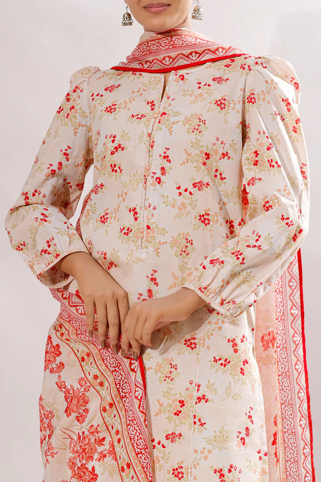 Saya Digital Printed Lawn 2 piece Unstitched Dress - U06-25380-3B