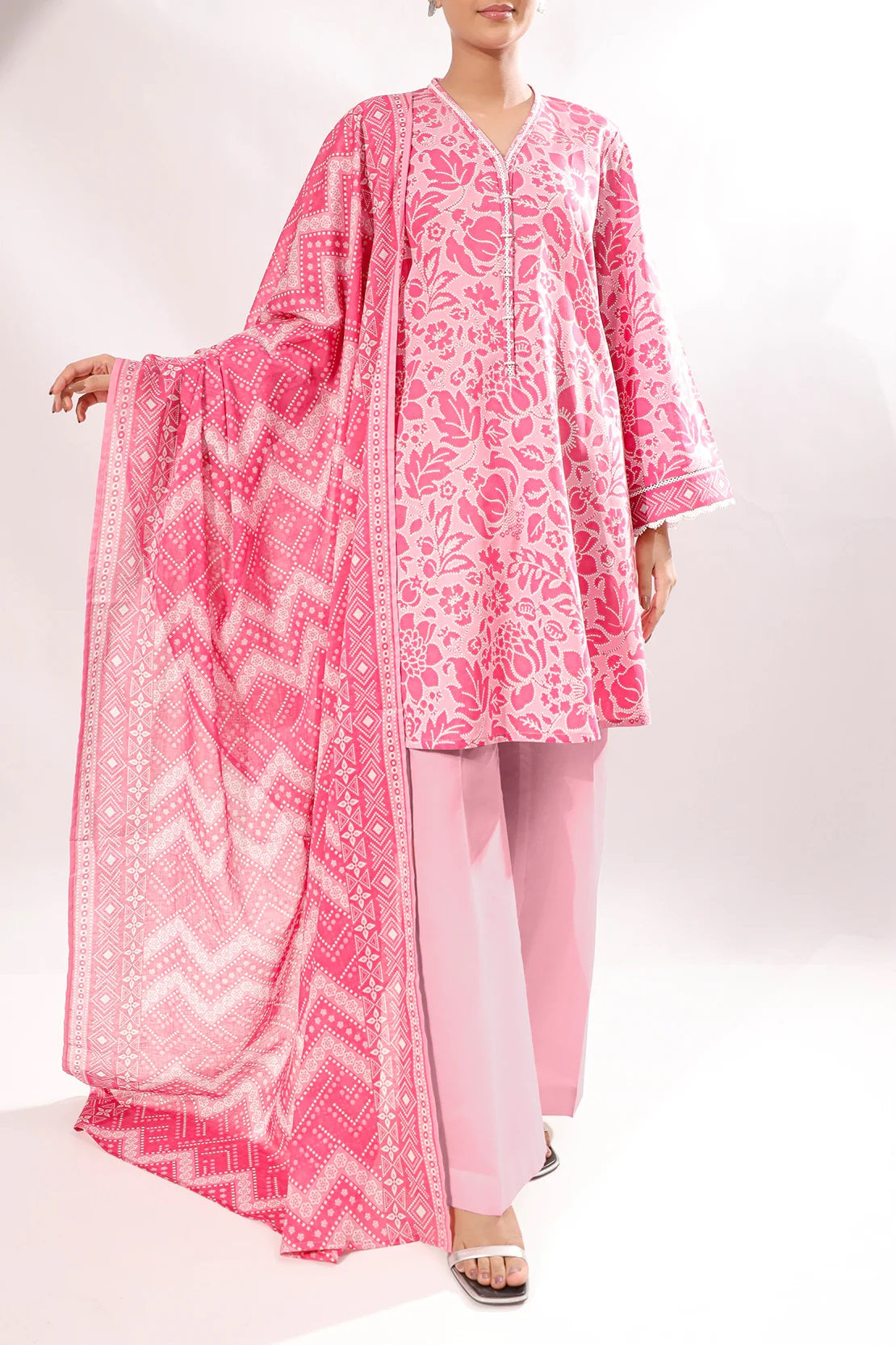 Saya Digital Printed Lawn 2 piece Unstitched Dress - U06-25380-7B
