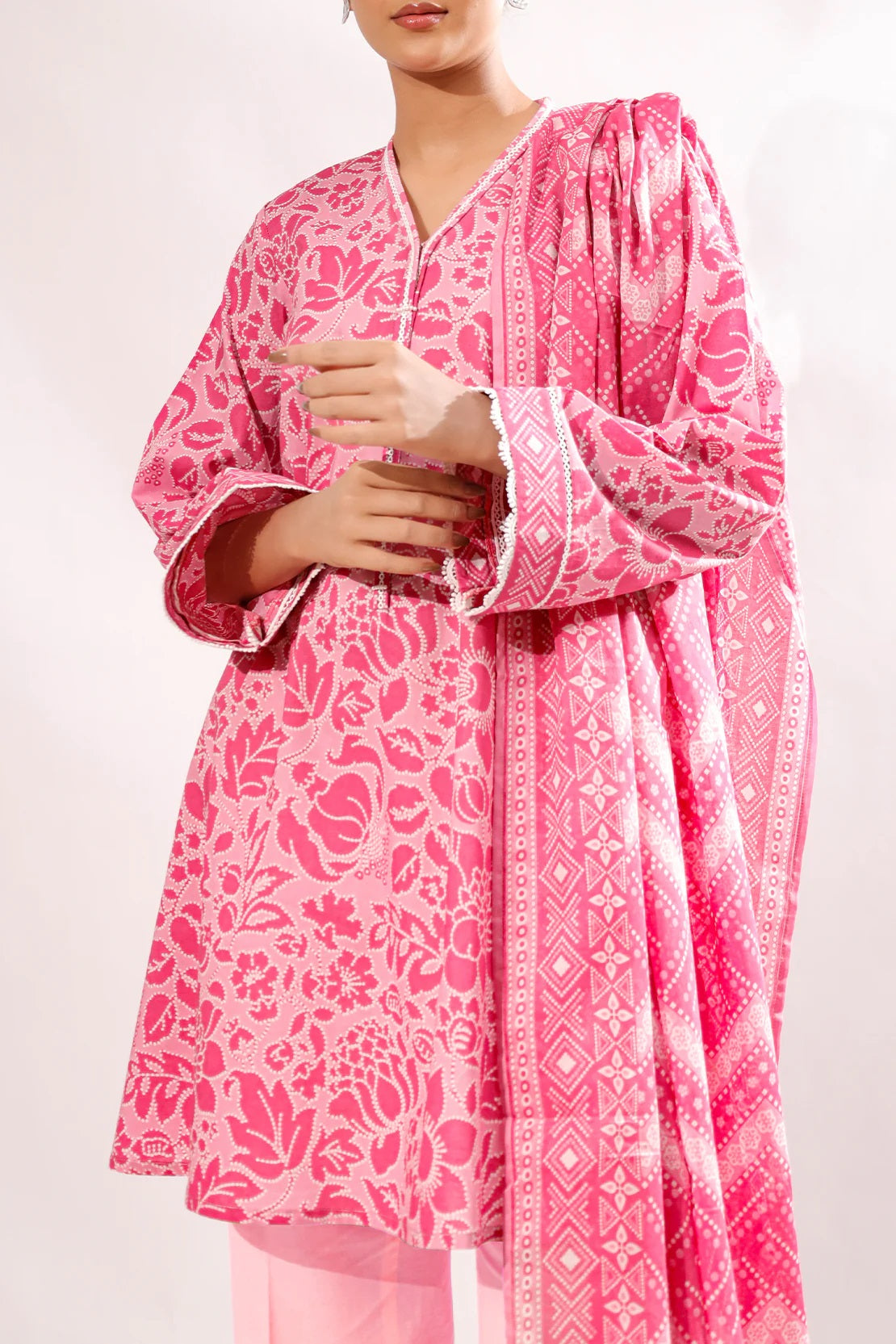 Saya Digital Printed Lawn 2 piece Unstitched Dress - U06-25380-7B
