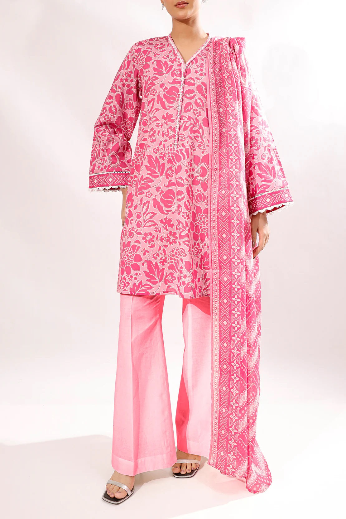Saya Digital Printed Lawn 2 piece Unstitched Dress - U06-25380-7B