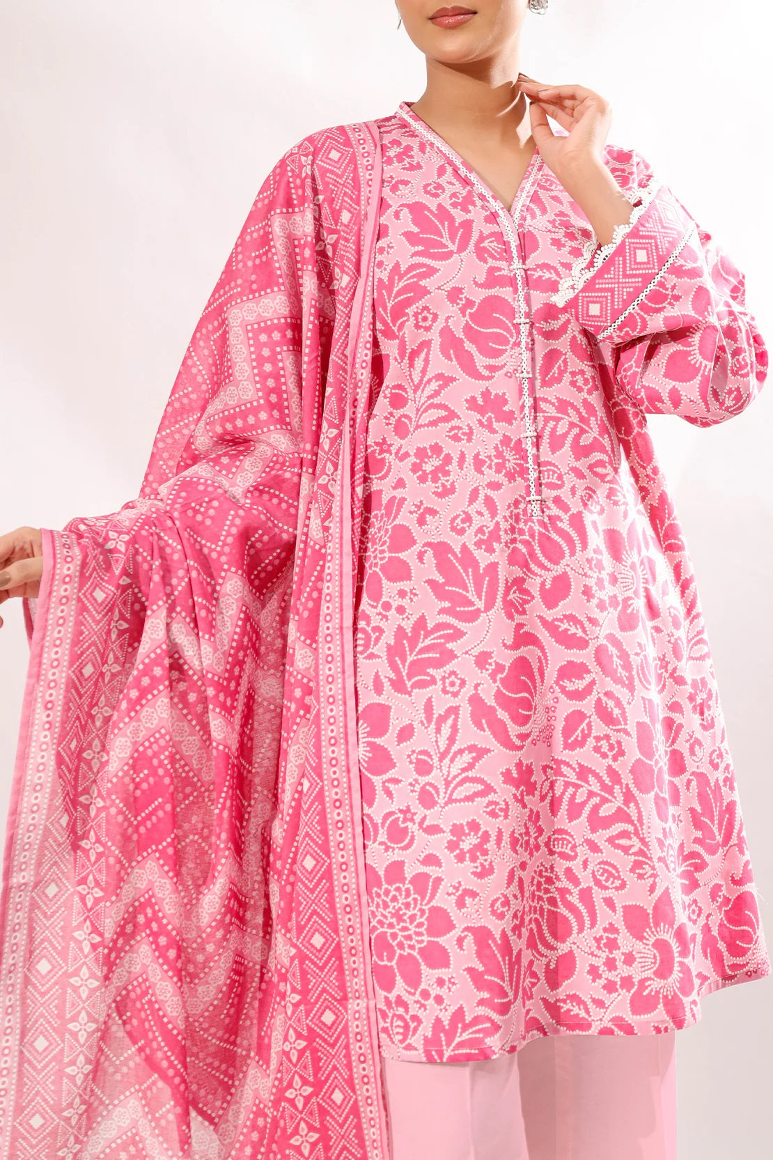 Saya Digital Printed Lawn 2 piece Unstitched Dress - U06-25380-7B