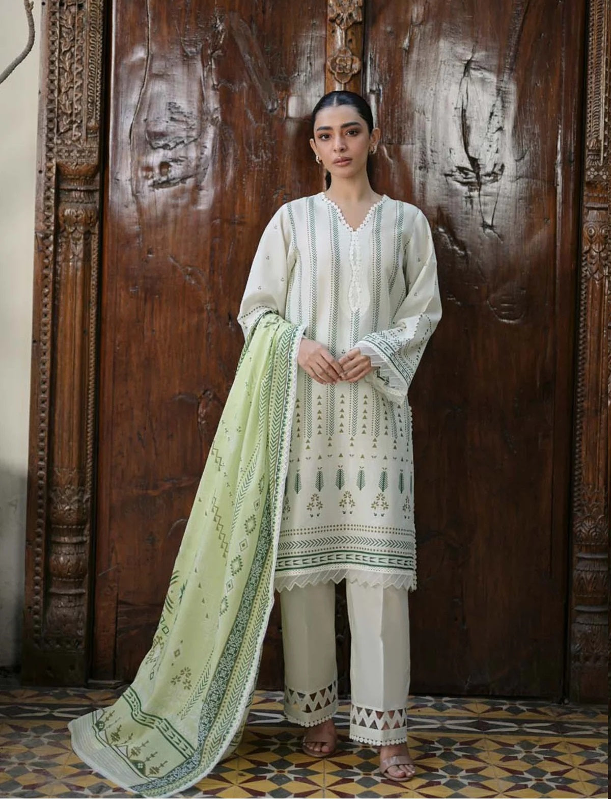 Sahar Past Printed Lawn Suits Unstitched 3 Piece SHR-S24-PL-V1-25 - Summer Collection