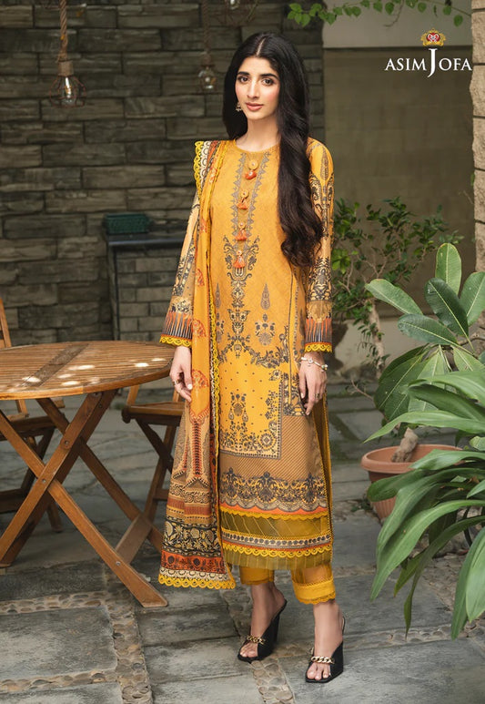 Rania by Asim Jofa Embroidered Lawn Suits Unstitched 2 Piece AJRP-25