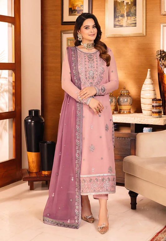 Asim Jofa Maahru Noorie Embroidered Suits Unstitched 3 Piece AJSM-26 - Festive Collection