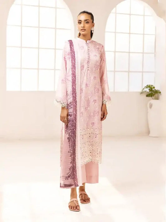 Printkari by NUR Embroidered Lawn 3 Piece Unstitch Dress - PN 27