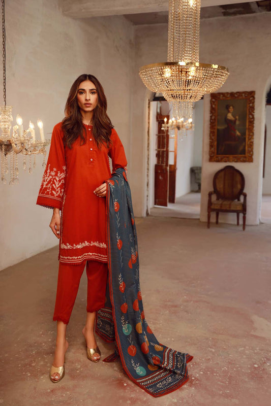 Sahar Embroidered Lawn Suits Unstitched 3 Piece SHR23EE SSL-V3-28 - Eid Collection