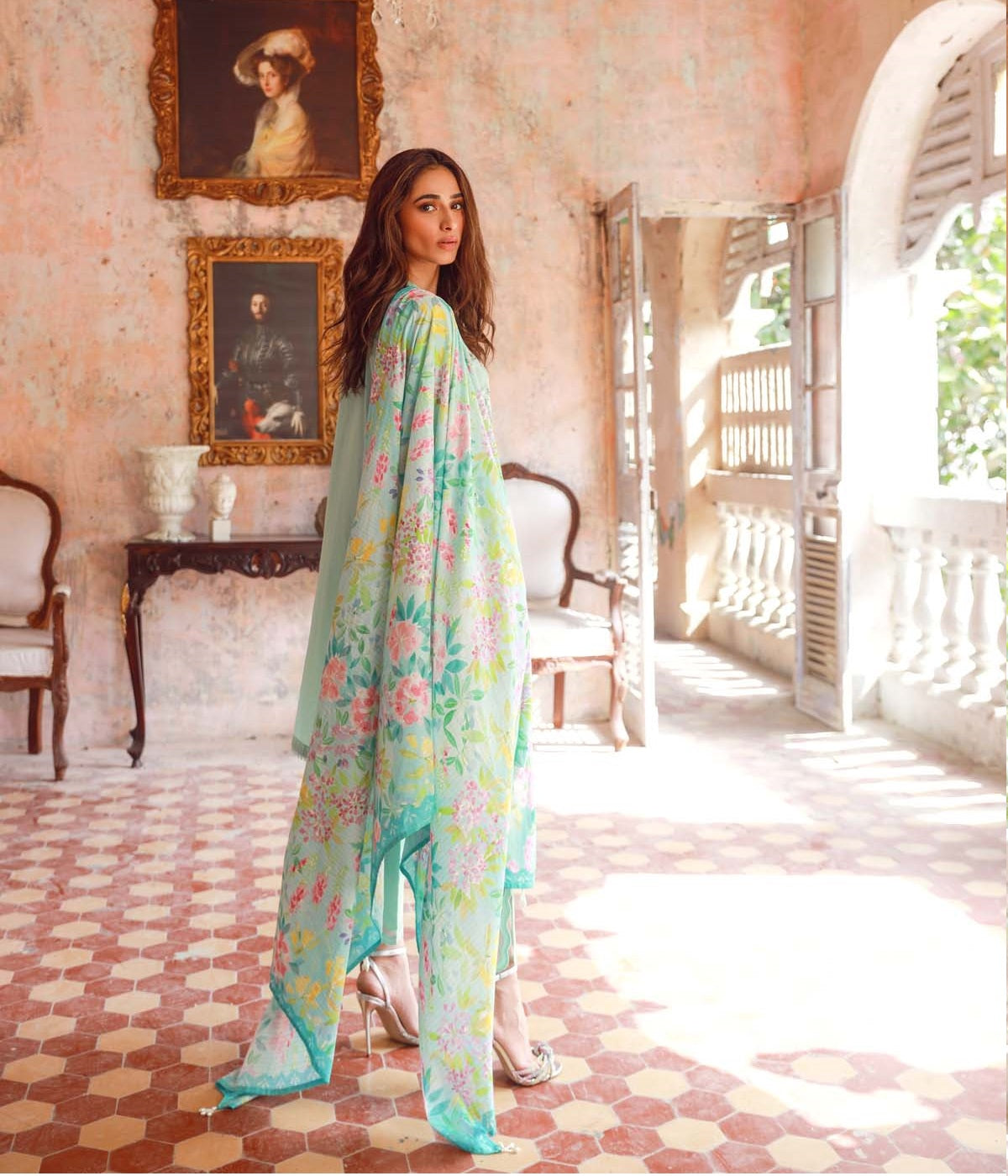 Sahar Embroidered Lawn Suits Unstitched 3 Piece SHR23EE SSL-V3-29 - Eid Collection