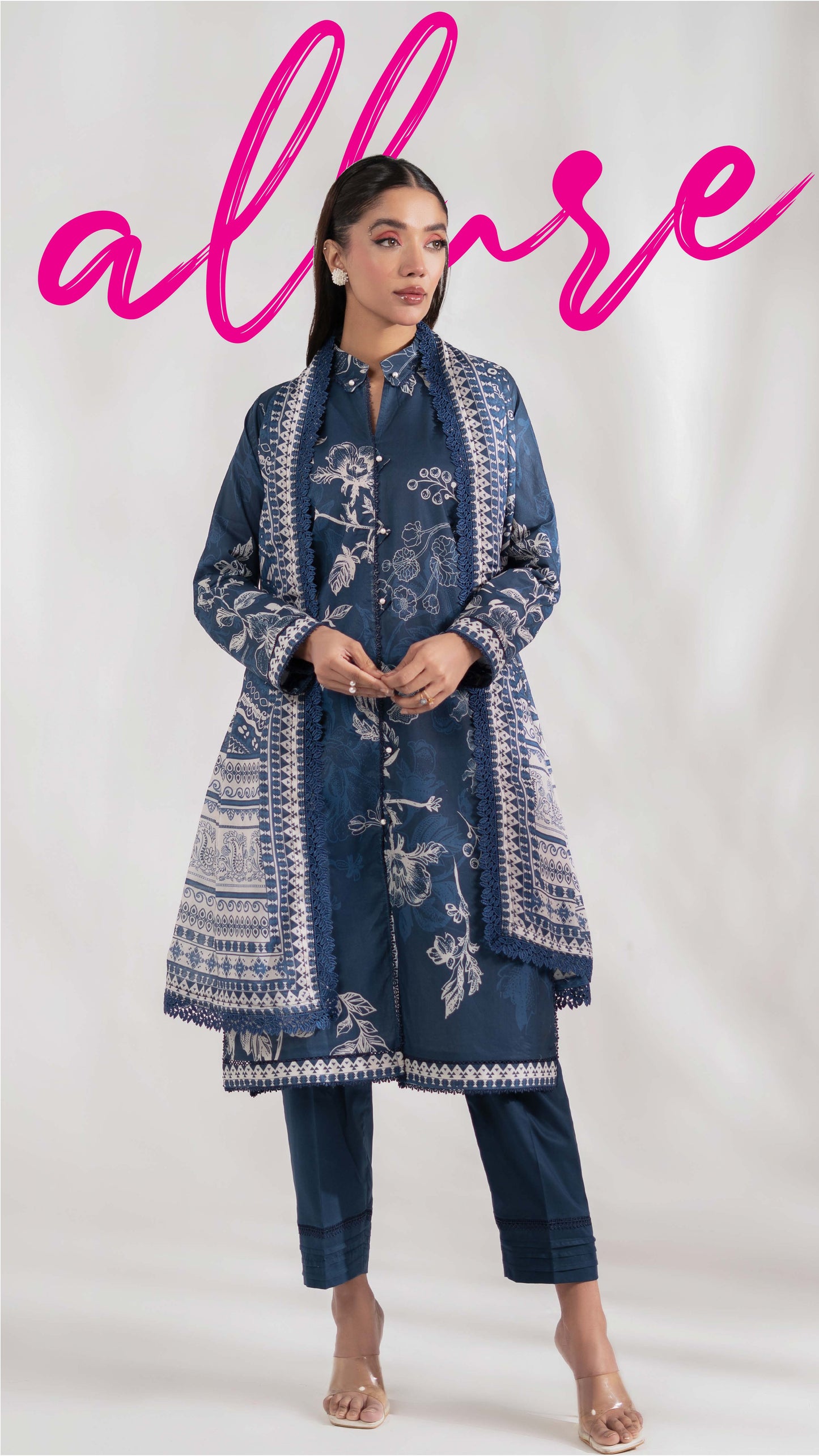 Colors by AlZohaib Textile Digital Printed 3 Piece Lawn Unstitched Dress - D02 Summer Collection