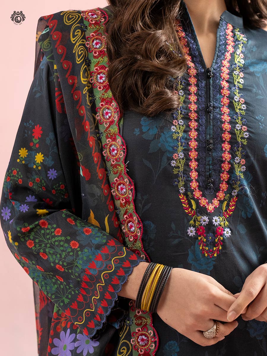 Rang Pasand by Gulljee Embroidered Lawn Unstitched 3 Piece Dress - GRP2406A2