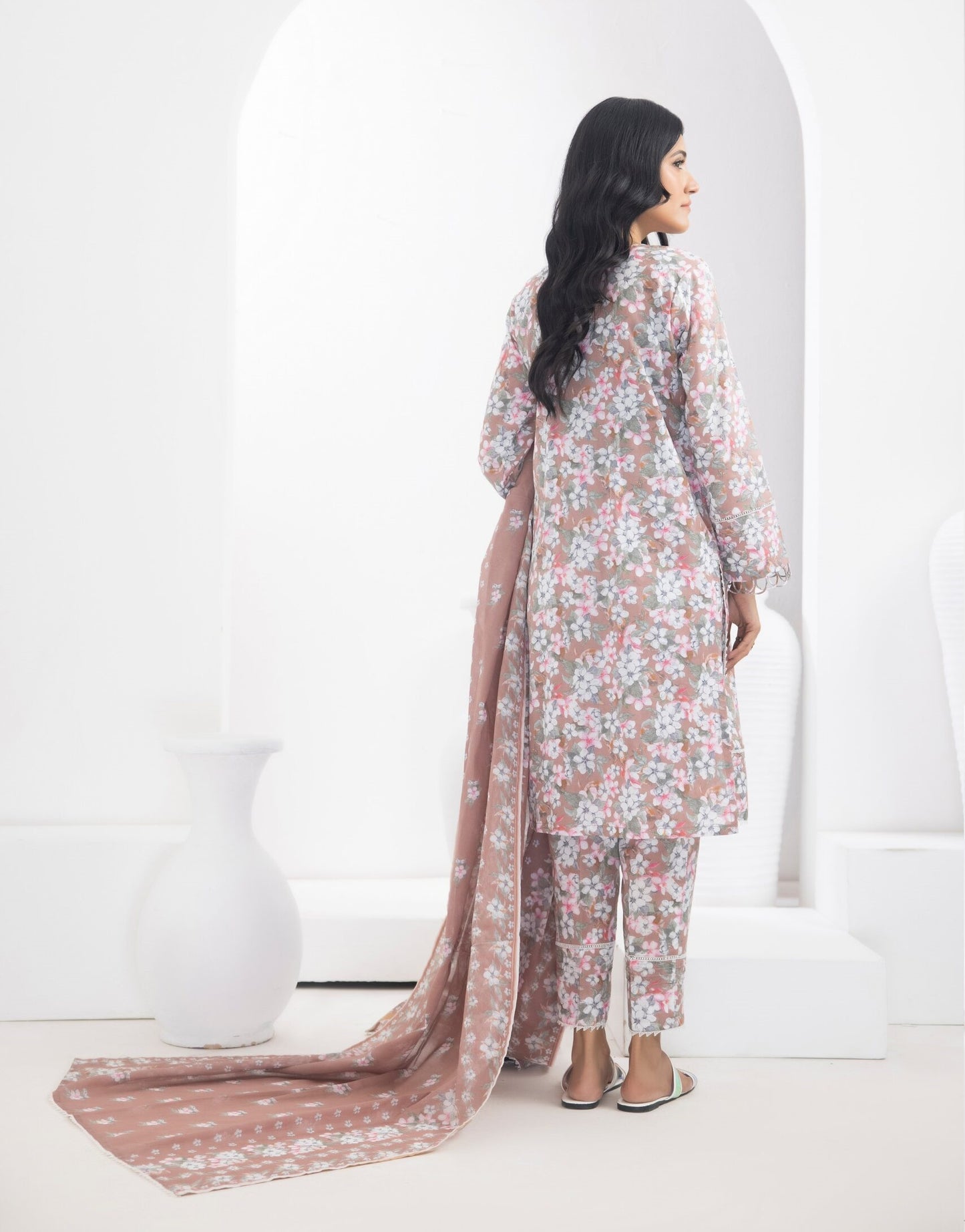 Identic Separates Printed Lawn 3 piece Unstitched dress - IDS-10-02 - Summer Collection