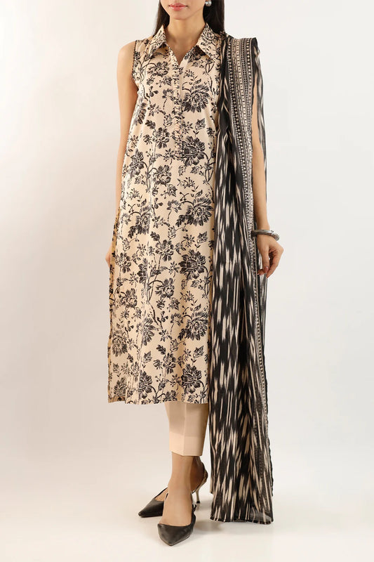 Saya Digital Printed Lawn 3 piece Unstitched Dress - U01-25033-02A