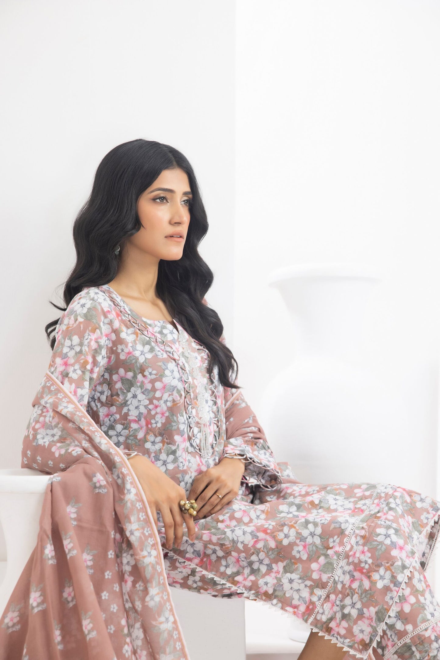 Identic Separates Printed Lawn 3 piece Unstitched dress - IDS-10-02 - Summer Collection