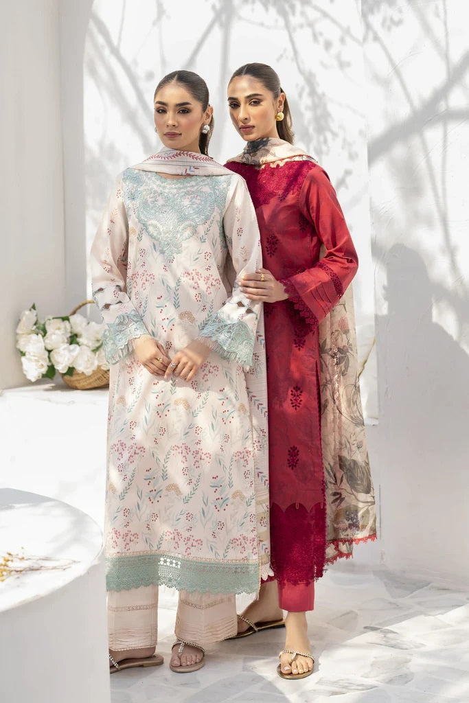 Shezlin by Aabyaan Embroidered Chikankari Suits Unstitched 3 Piece AS-AR-02 DEENA - Summer Collection