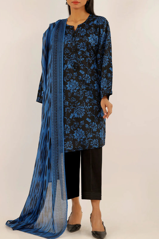Saya Digital Printed Lawn 3 piece Unstitched Dress - U01-25033-02B