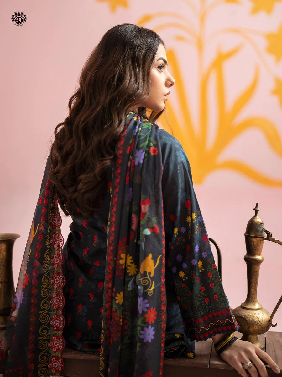 Rang Pasand by Gulljee Embroidered Lawn Unstitched 3 Piece Dress - GRP2406A2