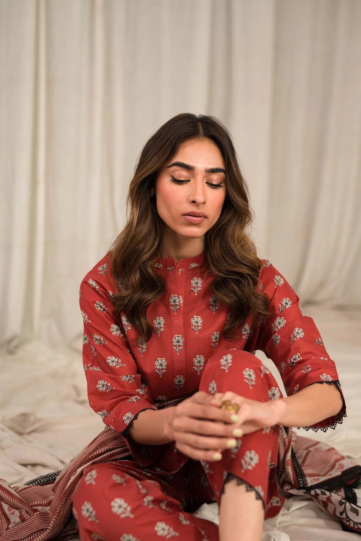 Sahar Printed Lawn Suits Unstitched 3 Piece SHR-S24-PL-V1-02 - Summer Collection