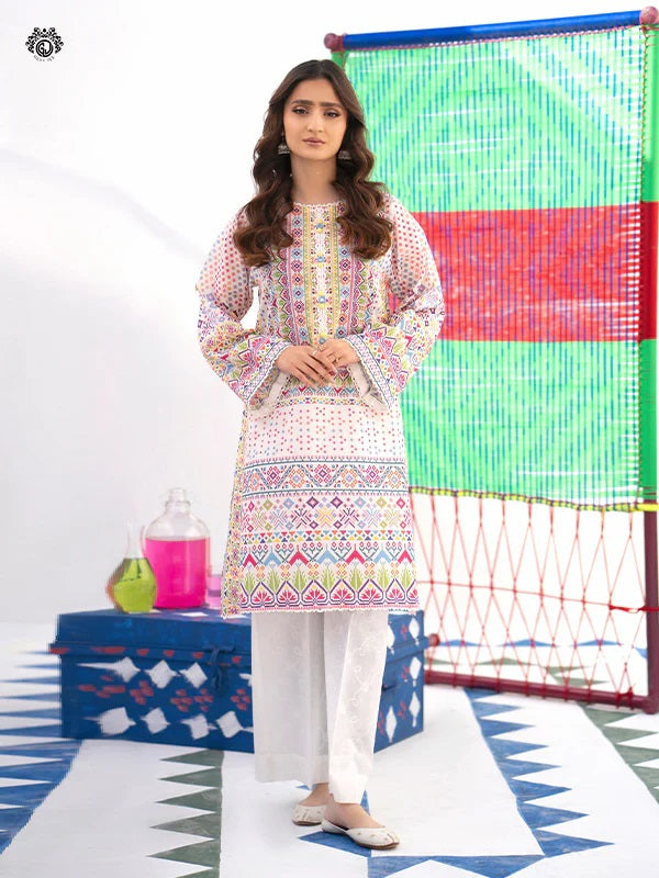 Mia digital Printed Lawn Unstitched 2 piece dress - GM2401A3