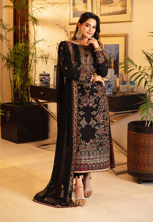 Asim Jofa Maahru Noorie Embroidered Suits Unstitched 3 Piece AJSM-30 - Festive Collection