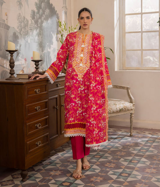 Zellbury Embroidered Lawn Unstitched 3 piece dress - WUS24E31102 Summer Collection