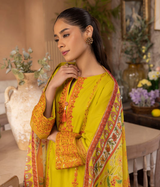 Zellbury Embroidered Lawn Unstitched 3 piece dress - WUS24E31144 Summer Collection