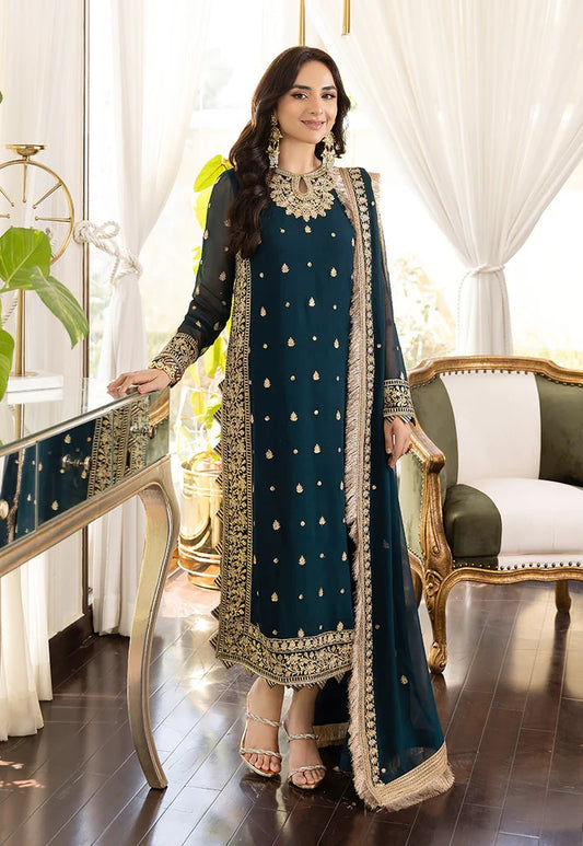 Asim Jofa Maahru Noorie Embroidered Suits Unstitched 3 Piece AJSM-31 - Festive Collection