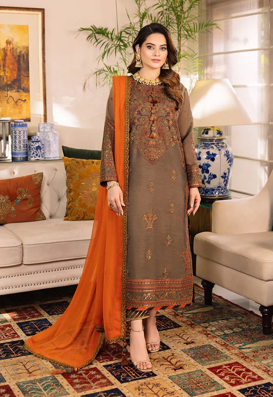 Asim Jofa Maahru Noorie Embroidered Suits Unstitched 3 Piece AJSM-33 - Festive Collection