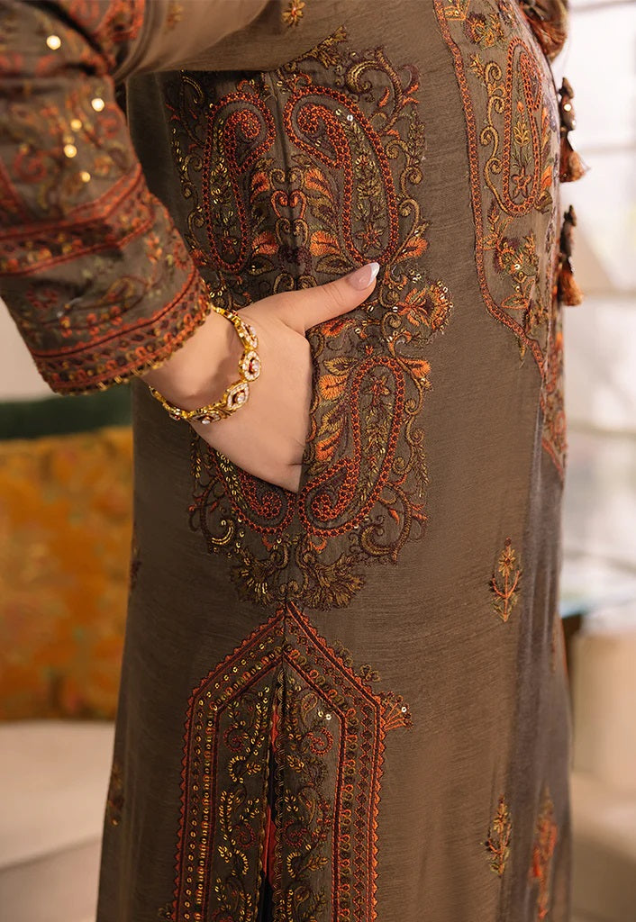 Asim Jofa Maahru Noorie Embroidered Suits Unstitched 3 Piece AJSM-33 - Festive Collection