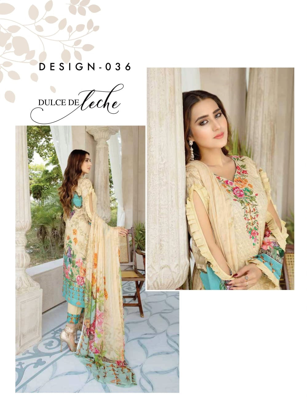 Mahjabeen by Riaz Arts Embroidered Lawn 3 Piece Unstitched Dress - D036
